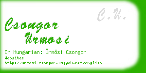 csongor urmosi business card