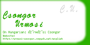 csongor urmosi business card